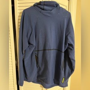 Melanzana Micro Grid Hoodie, Blue, XL